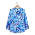 Women's Shirt Basic Buttons Print Long Sleeve Regular Tops Casual Pink Blue Green Spring Fall 2025 - Image 3