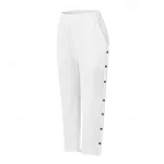 Women's Cotton Linen Pants Cropped Pants Fashion Casual Ankle-Length Mid Waist Plain Elastic Waist Breathable Comfortable Street Daily Wear Going out - Image 2