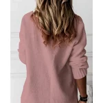 Women's Sweater Casual Sweater Fashion Streetwear Stylish Solid Color V Neck V Neck Long Sleeve Regular Tops Knit Work Black White Fall Winter 2025 - Image 2