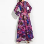 Women's Long Dress Maxi Dress Floral Dress Fashion Outdoor Date Going out Regular Fit Flower Sleeveless V Neck Yellow Navy Blue Blue Fuchsia Summer 20 - Image 3