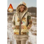 Women's Zip Up Hoodies Fleece Lined Floral Graphic Paisley Warm Active Vintage Long Sleeve Hooded Regular Tops Home Party Evening Wear Dailywear Zip U - Image 2