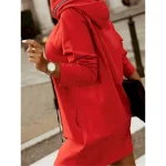 Women's Hoodie Sweatshirt Casual Plain Street Dailywear Hoodie Zipper Long Sleeve Black Red Army Green Fall Winter 2025 - Image 4