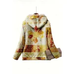 Women's Zip Up Hoodies Fleece Lined Floral Graphic Paisley Warm Active Vintage Long Sleeve Hooded Regular Tops Home Party Evening Wear Dailywear Zip U - Image 3