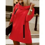 Women's Hoodie Sweatshirt Casual Plain Street Dailywear Hoodie Zipper Long Sleeve Black Red Army Green Fall Winter 2025 - Image 2