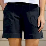 Women's Cotton Linen Shorts Shorts Slacks Casual Short Natural Plain Pocket Elastic Waist Comfy Outdoor Daily Holiday Wine Grey Black White Summer Reg