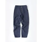 Women's Cotton Linen Pants Chinos Fashion Streetwear Calf-Length High Waist Plain Pocket Elastic Waistband Comfy Soft Comfortable Micro-elastic Outdoo