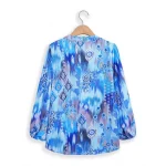 Women's Shirt Basic Buttons Print Long Sleeve Regular Tops Casual Pink Blue Green Spring Fall 2025 - Image 4